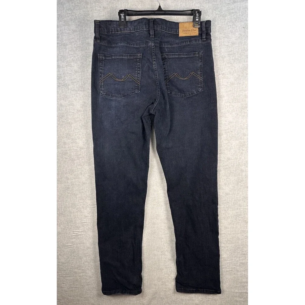 Urban Star Premium Jeans Tall Mens 36x34 Dark Blue Straight Leg Stretch Denim